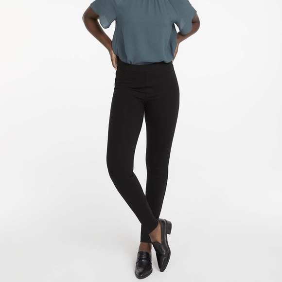 Reitmans Black Pull On Ponte Leggings Black Skinny Pants New NWT Office Capsule - Picture 11 of 11